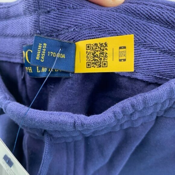 POLO Ralph Lauren Men's Fleece-Lined Logo Sweat Shorts in Boathouse Blue sz S - Picture 8 of 8